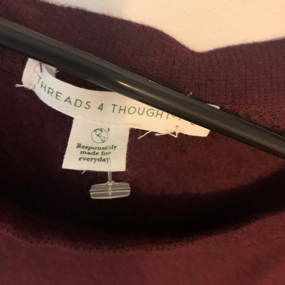 Womens Threads 4 Thought Maroon Sweatshirt size Small - Picture 3 of 4